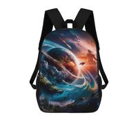 sinyumoney Cosmic Guardian School Backpack Water Resistant Computer Rucksack for Campus Outdoor Travel Sports 17inch
