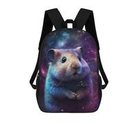 sinyumoney Cosmic Hamster Art Print-4 Backpack School High Secondary School Bags Casual Backpack for Camping Outdoor Adventures And Daily Travel 17inch