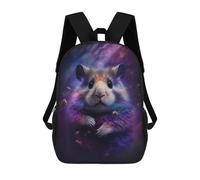 sinyumoney Cosmic Hamster Art Print-5 School Backpack Lightweight Airport College Students Back Pack for Girls Boys Teenage 17inch
