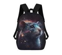 sinyumoney Cosmic Hamster Portrait-1 Backpack School Bag High Secondary School Bags Casual Backpack for Teenage Girls Boys Women Men 17inch