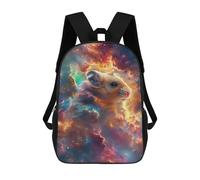 sinyumoney Cosmic Hamster Voyage 3D Printed Children's School Backpack for Kids High Capacity Travel Rucksacks Book Bags Kids School Bag Back Pack 17inch