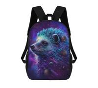 sinyumoney Cosmic Hedgehog Art Print-10 School Backpack Lightweight Schoolbag Dayback Bookbag College for Camping Outdoor Adventures And Daily Travel 17inch