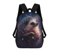 sinyumoney Cosmic Hedgehog Art Print-12 3D Printed 17 Inch School Backpack Children's Backpacks 3D Printed Cool Knapsack for Boys Elementary And Middle