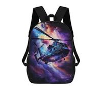 sinyumoney Cosmic Helicopter Flight-1 Backpack School Bag Lightweight Airport College Students Back Pack for School/Work/Travel 17inch