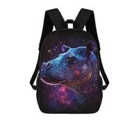 sinyumoney Cosmic Hippo Portrait-12 Backpack School Daypacks Business Backpack Water Resistant Bookbag for Camping Outdoor Adventures And Daily Travel 17inch