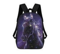 sinyumoney Cosmic Horse Children's School Backpack Fashion Casual Children's Backpacks 3D Printed School Bags Boy Large Backpack 17inch