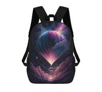 sinyumoney Cosmic Hot Air Balloon Ride-1 School Backpack Lightweight Schoolbag Dayback Bookbag College for Camping Outdoor Adventures And Daily Travel 17inch