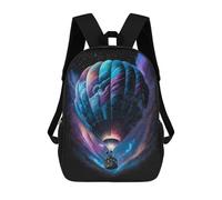 sinyumoney Cosmic Hot Air Balloon Ride-4 Backpack Kids School Bag Boys Cartoon 3D Print Students Schoolbag Laptop Daypack for Boys Girls 17inch