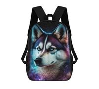 sinyumoney Cosmic Husky Portrait-2 Backpack School Bag Business Durable Laptop Bag for Boys/Girls/Teenagers 17inch