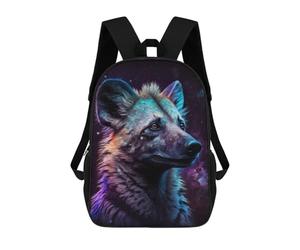 sinyumoney Cosmic Hyena Portrait School Backpack High Secondary School Bags Casual Backpack for Girl, Teen Girls 17inch