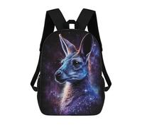 sinyumoney Cosmic Kangaroo Art Print School Backpack Secondary Causal Travel High School Bags for Camping Outdoor Adventures And Daily Travel 17inch