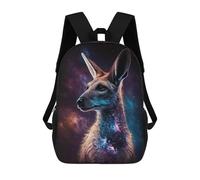 sinyumoney Cosmic Kangaroo Portrait-16 School Backpack Fashion Stationery Backpack Waterproof Casual Daypacks for Men/Women 17inch