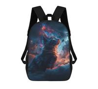 sinyumoney Cosmic Kitten Backpack School Bag Backpack For Girls Boys Backpacks Large Capacity Kids Backpack Lightweight School Bags For Kids Students 17inch