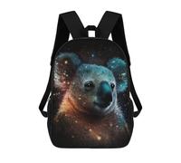 sinyumoney Cosmic Koala Art Print-1 17 Inch Backpacks Kids Schoolbag,3D Printed Elementary And Middle School Students Backpacks for Boys Girls