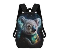 sinyumoney Cosmic Koala Art Print-2 School Bags School Secondary High School College Backpack Travel for Boys/Girls/Teenagers 17inch
