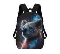 sinyumoney Cosmic Koala Art Print-3 School Backpack High Secondary School Bags Casual Backpack for Girl, Teen Girls 17inch