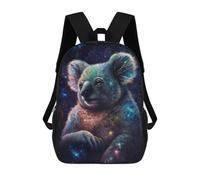 sinyumoney Cosmic Koala Art Print 3D Printed Children's School Backpack for Kids High Capacity Travel Rucksacks 17 Inch Book Bags Kids