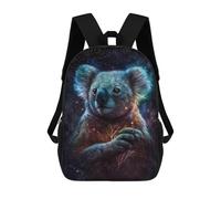 sinyumoney Cosmic Koala Celestial Tree Hugger 17 Inch Backpacks Kids Schoolbag,3D Printed Elementary And Middle School Students Backpacks for Boys Girls