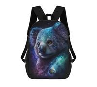 sinyumoney Cosmic Koala Celestial Wildlife Art-2 Backpack School Bag Large School Backpack for Boys - Perfect for Travel, Work And Daily Use 17inch