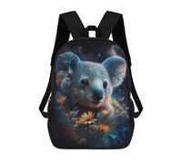 sinyumoney Cosmic Koala with Flowers-5 School Backpack Lightweight Schoolbag Dayback Bookbag College for Camping Outdoor Adventures And Daily Travel 17inch
