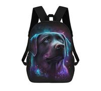 sinyumoney Cosmic Labrador Art Print-1 Children's Backpacks School Backpack 3D Printed for Kids Travel Rucksacks Book Bags Kids 17inch School Bag