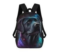 sinyumoney Cosmic Labrador Portrait-7 Children's School Backpack Fashion Casual 17inch 3D Printed School Bags Boy School Backpack Large Backpack