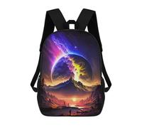 sinyumoney Cosmic Landscape with Giant Planet Children's Backpacks School Backpack 3D Printed Backpack for Kids Travel Rucksacks Book Bags Kids School Bag 17inch