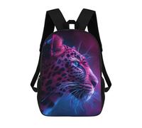 sinyumoney Cosmic Leopard 3D Printed 17inch School Bag Children's School Backpack Travel Backpacks Casual Fashion Bag for Kids School Students