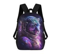 sinyumoney Cosmic Leopard Astronaut-1 School Backpack Water Resistant School Bag Business Backpack for Men/Women 17inch