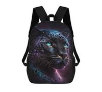 sinyumoney Cosmic Leopard Portrait-1 School Bag 3D Printed Backpacks Fashion Kids School Backpack Boys Rucksacks for Boys Middle School Students 17inch