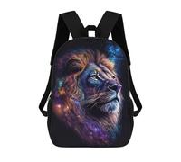 sinyumoney Cosmic Lion Art Print-15 17inch School Bag 3D Printed Children's School Backpack Casual Fashion Travel Backpacks for Kids School Students