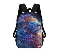 sinyumoney Cosmic Lion Art Print-3 3D Printed 17inch Kids School Backpack School Bag Fashion Rucksacks for Boys Elementary And Middle School Students
