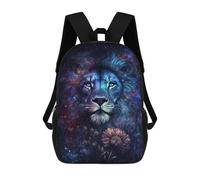 sinyumoney Cosmic Lion Art Print-6 School Backpack Large School Backpack for Boys for Campus Outdoor Travel Sports 17inch