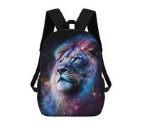 sinyumoney Cosmic Lion Art Print-9 School Backpack Secondary Causal Travel High School Bags for Camping Outdoor Adventures And Daily Travel 17inch