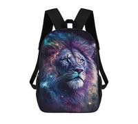 sinyumoney Cosmic Lion Art Print Backpack School Bag Daypacks Business Backpack Water Resistant Bookbag for Girls Boys Teenage 17inch