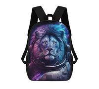 sinyumoney Cosmic Lion Astronaut Art Print-3 Backpack School Computer Rucksack for School/Work/Travel- Perfect for Travel, Work And Daily Use 17inch