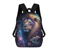 sinyumoney Cosmic Lion Fantasy Artwork School Bags Large Water Resistant Laptop Backpack - Perfect for Travel, Work And Daily Use 17inch