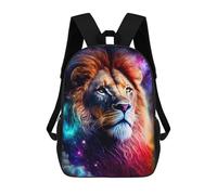 sinyumoney Cosmic Lion Majesty -2 Kids Backpack, Kids School Bag 3D Printed School Backpacks for Boys And Teenager School Students 17inch
