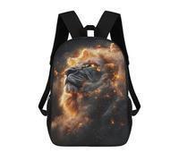 sinyumoney Cosmic Lion Majesty Backpack School Backpack Kids School Bag Large Capacity Kids Backpack for School Rucksack 3D Book Bag Gifts for Kids 17inch