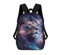 sinyumoney Cosmic Lion Portrait-3 School Bag 3D Printed 17inch Backpacks Fashion Kids School Backpack Rucksacks for Boys Elementary And Middle School Students