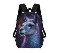 sinyumoney Cosmic Llama Portrait-4 School Backpack 3D Printed Children's 17inch Backpacks Bag Bookbag for Kids Boy Girl Book Bags Kids School Bag Travel Rucksacks