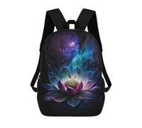 sinyumoney Cosmic Lotus Bloom-2 Backpack School Rucksack Casual Daypacks School Work Travel Bag for Men, Women & Teenage Boys 17inch