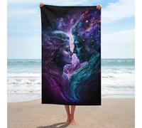 sinyumoney Cosmic Love Connection-2 Towels Large Suitable Beach Beach Towel Luxury Hotel Quality Bathroom 130cm*80cm