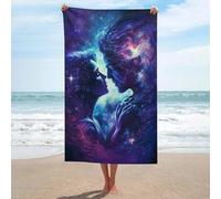sinyumoney Cosmic Love Connection-3 Towels Large Extra Large Beach Towel Super Soft Hotel Quality 130cm*80cm
