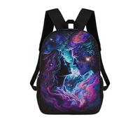sinyumoney Cosmic Love Connection-4 Backpack School Lightweight Airport College Students Back Pack for Girl, Teen Girls 17inch