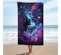 sinyumoney Cosmic Love Connection-4 Bathroom Towels Set Absorbent Quick Drying Beach Towel for Bathroom Pool Beach 130cm*80cm