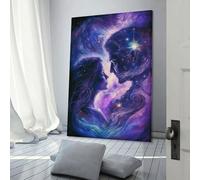 sinyumoney Cosmic Love Connection-6 Art Work for Home Walls for Living Room Kitchen Home Decorations Bedroom Canvas 12x18inch(30x45cm)