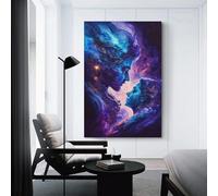 sinyumoney Cosmic Love Connection-8 Canvas Artwork for Wall for Living Room Kitchen Home Decorations Large Pictures 24x36inch(60x90cm)
