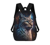 sinyumoney Cosmic Lynx Portrait-10 Backpack School Water Resistant Travel Backpack Computer Bag - Perfect for Travel, Work And Daily Use 17inch
