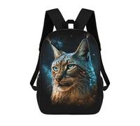 sinyumoney Cosmic Lynx Portrait-11 Rucksack Rucksack Casual Daypacks School Work Travel Bag for Men, Women & Teenage Boys 17inch